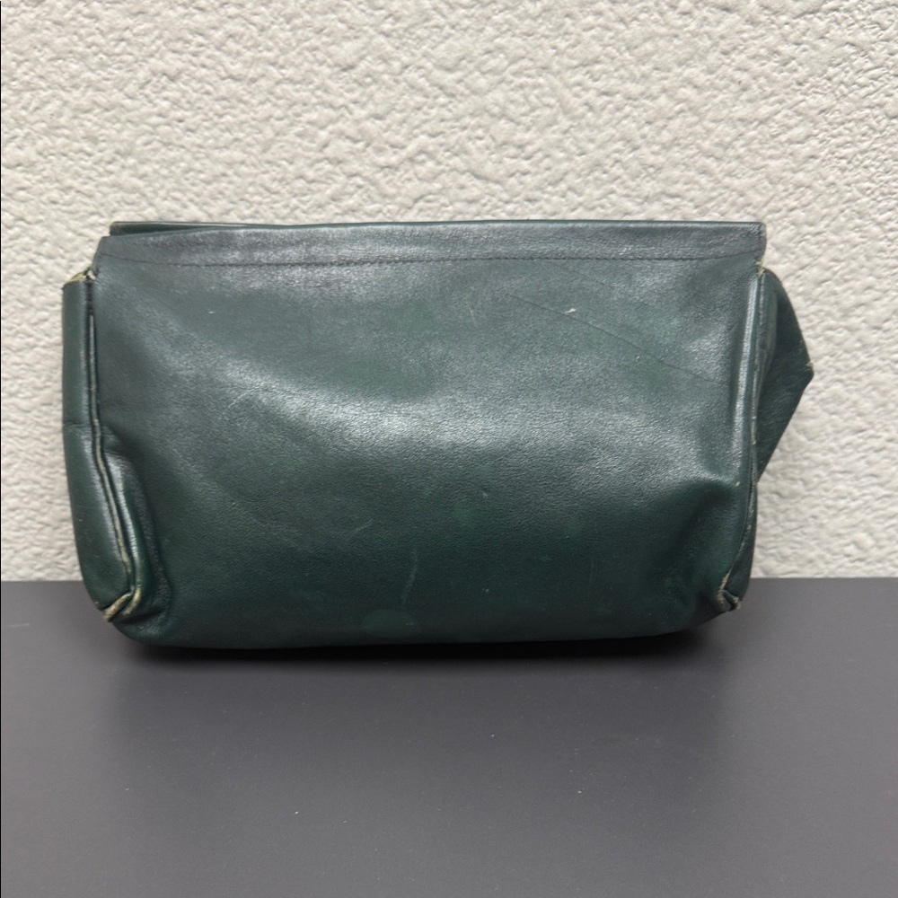 Vintage Green Unlined Leather Pouch